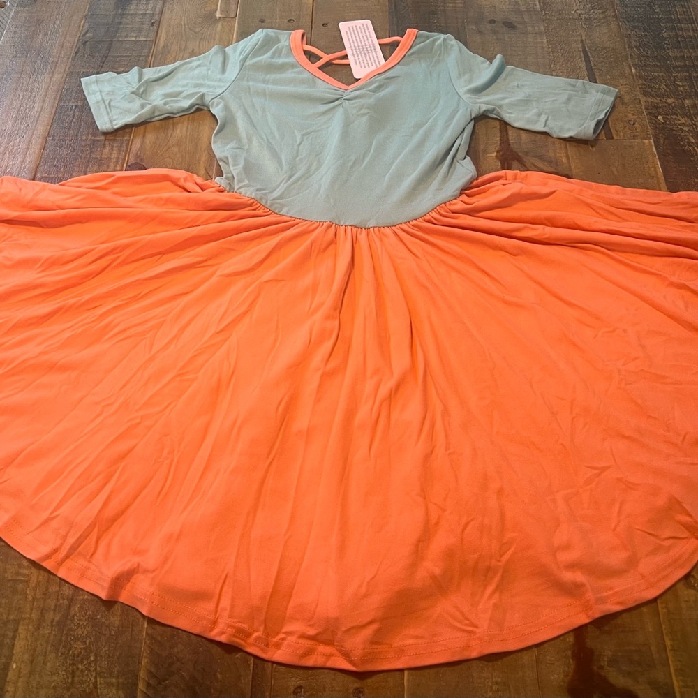 Dot Dot Smile size 7 girls color block Ballerina twirl dress new